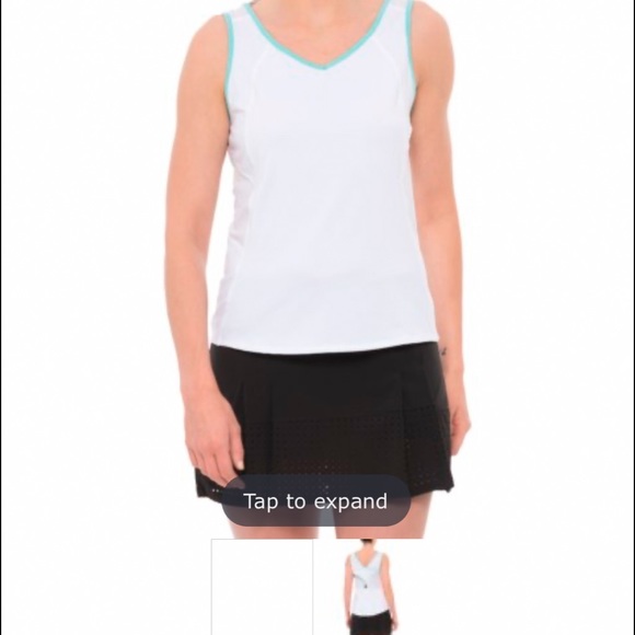 Tennis Tank Top LUCKY IN LOVE small white - Picture 2 of 3